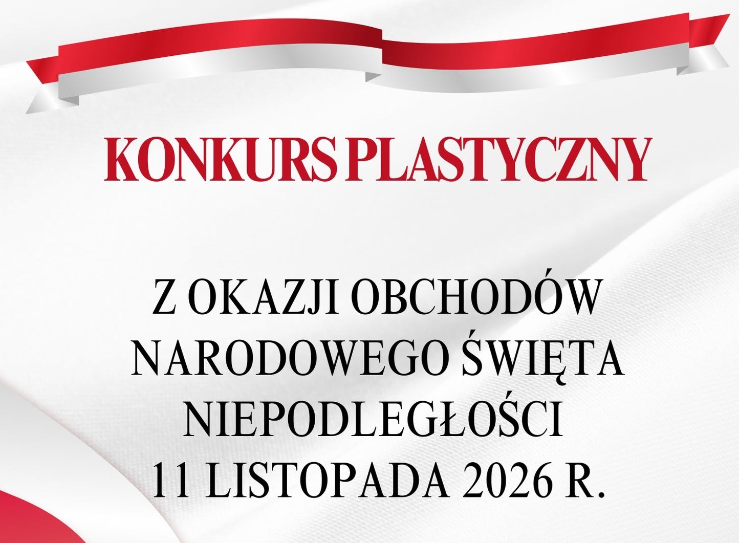 Konkurs plastyczny z okazji obchodów Narodowego Święta Niepodległości